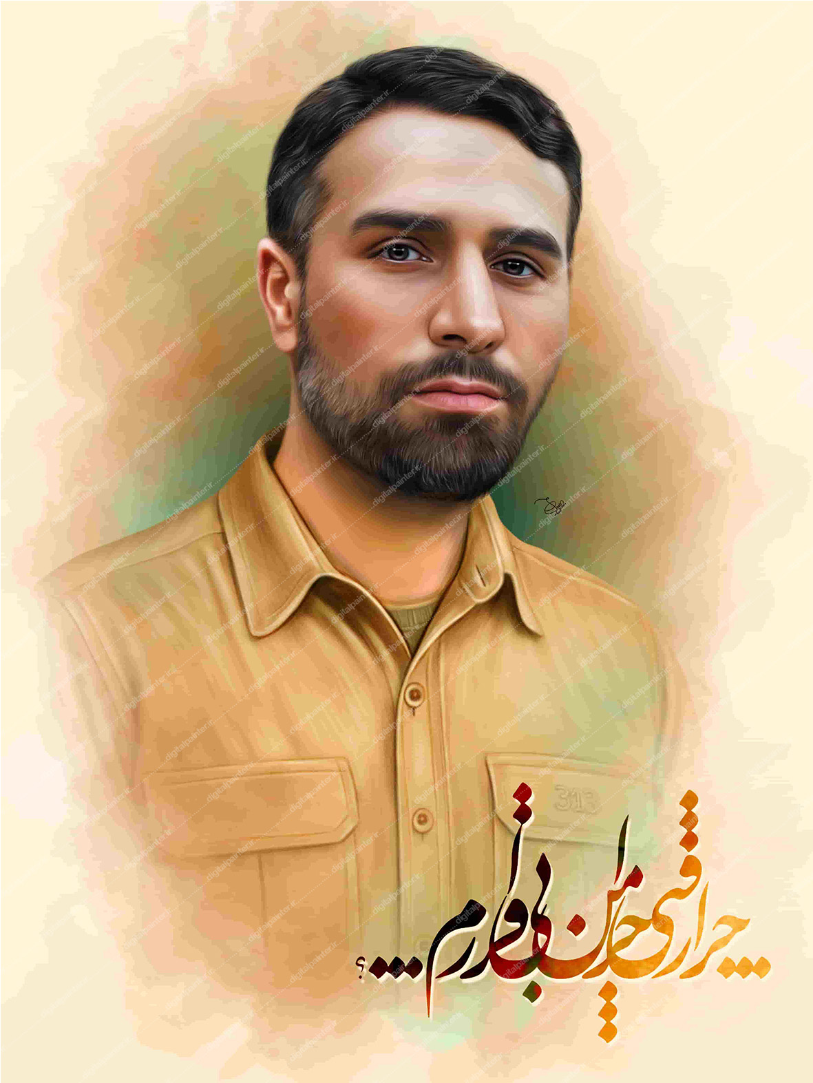 نقاشی دیجیتال شهید رضا سلطانی
