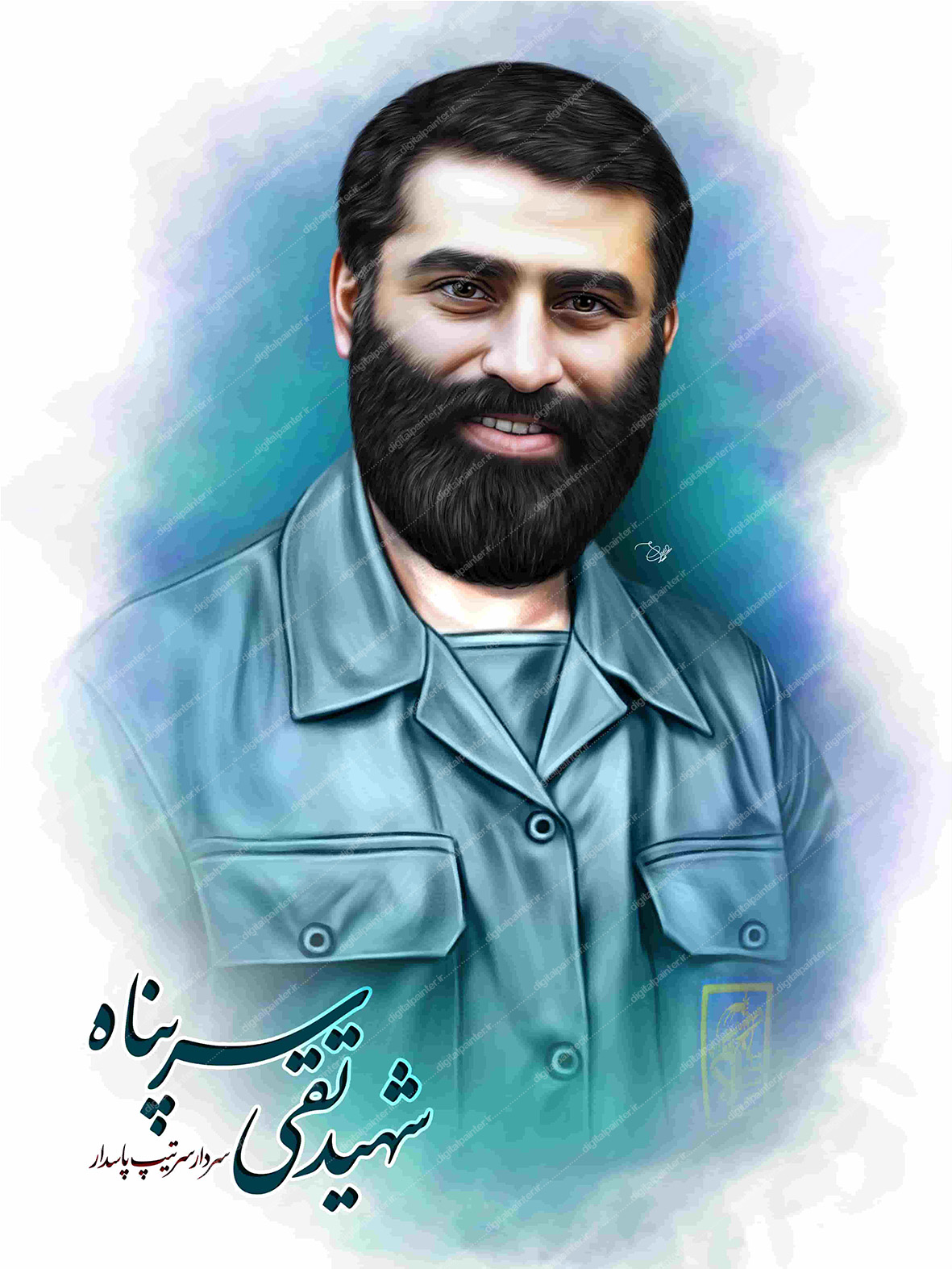 نقاشی دیجیتال شهید تقی سرپناه