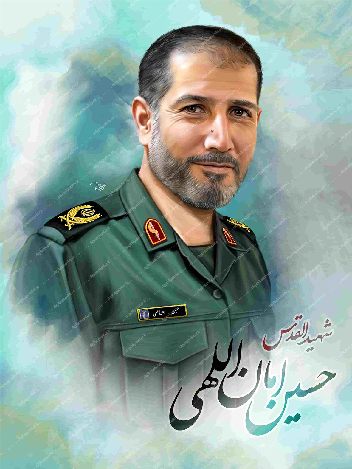نقاشی دیجیتال شهید حسین امان الهی