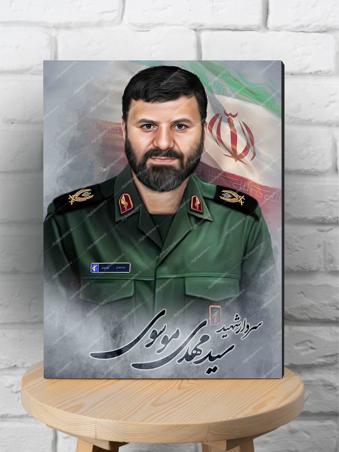 قاب شاسی نقاشی دیجیتال سردار شهیدسید مهدی موسوی