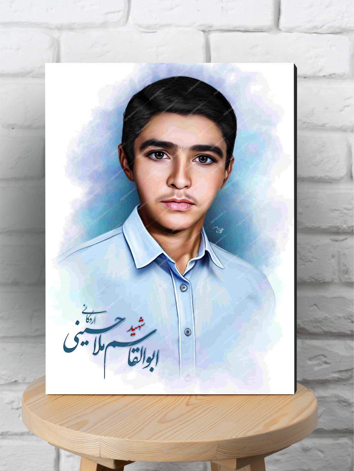 قاب شاسی نقاشی دیجیتال شهید ابوالقاسم ملاحسینی اردکانی