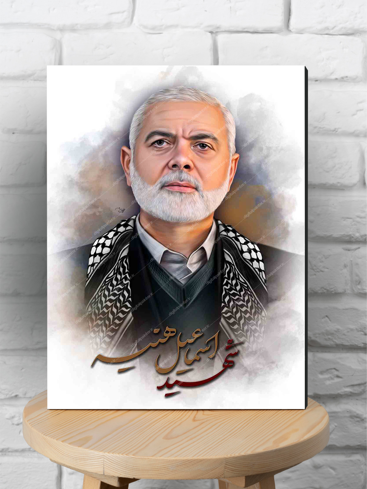 قاب شاسی نقاشی دیجیتال شهید اسماعیل هنیه