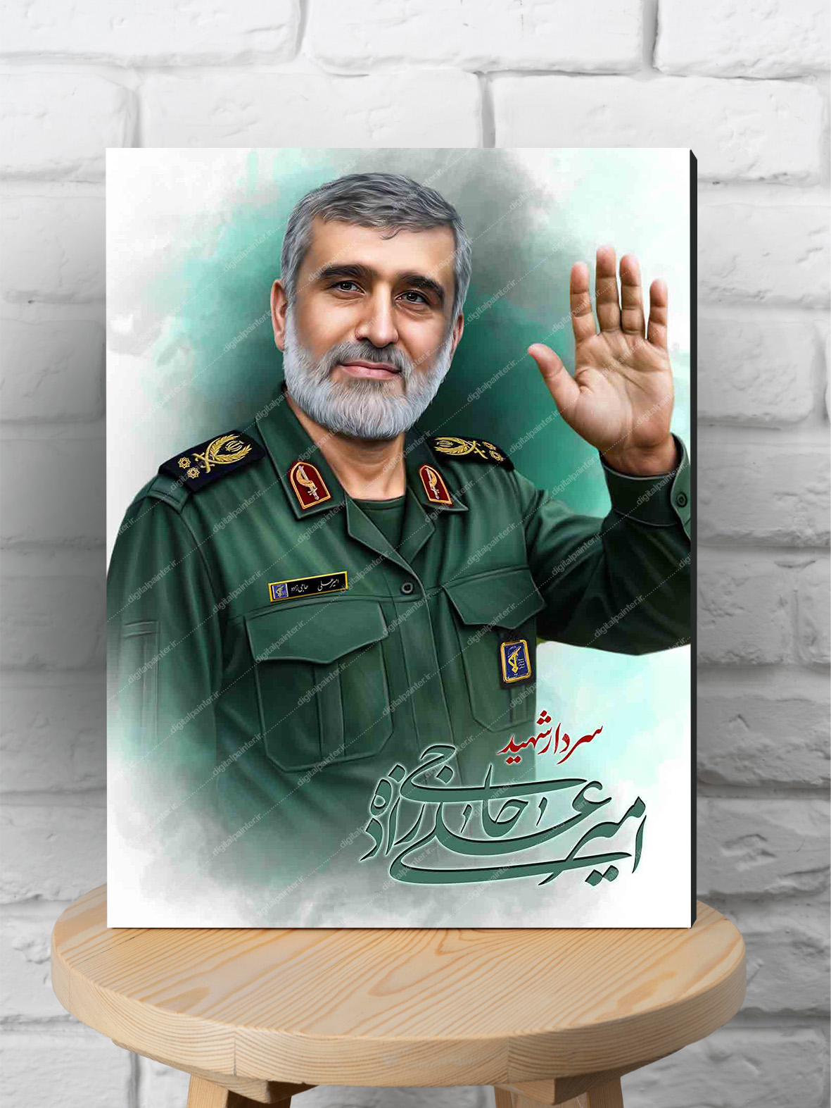 قاب شاسی نقاشی دیجیتال شهید امیرعلی حاجی زاده