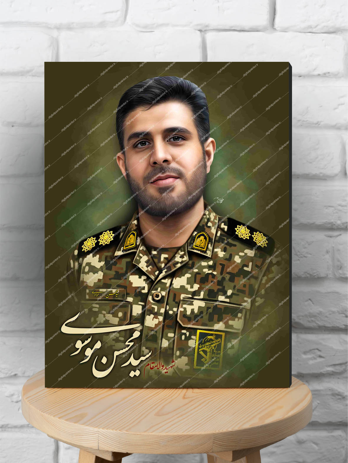 قاب شاسی نقاشی دیجیتال شهید سید محسن موسوی