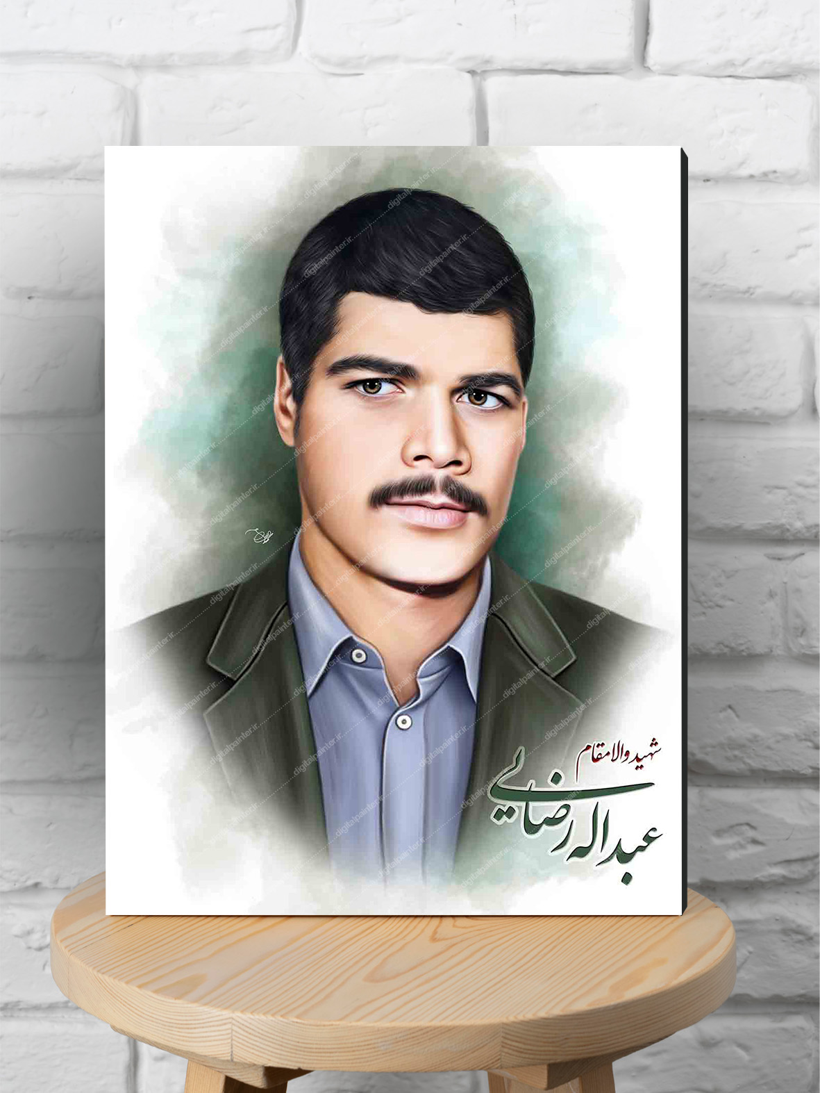 قاب شاسی نقاشی دیجیتال شهید عبدالله رضایی