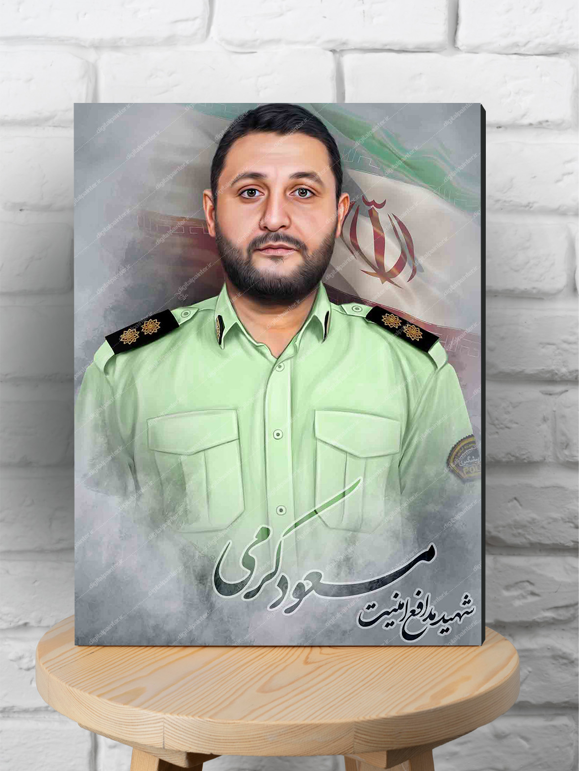 قاب شاسی نقاشی دیجیتال شهید مسعود کرمی