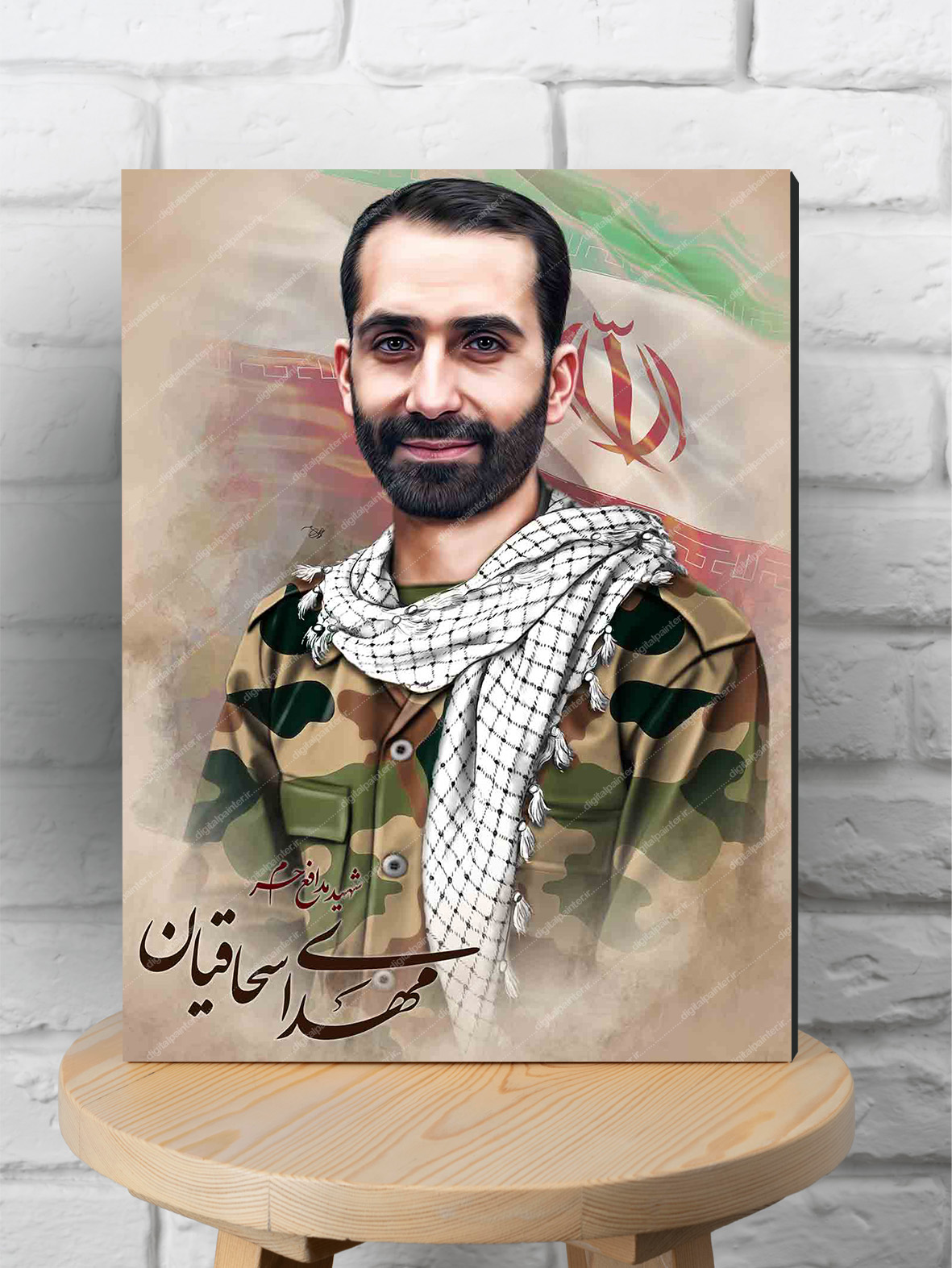 قاب شاسی نقاشی شهید مهدی اسحاقیان
