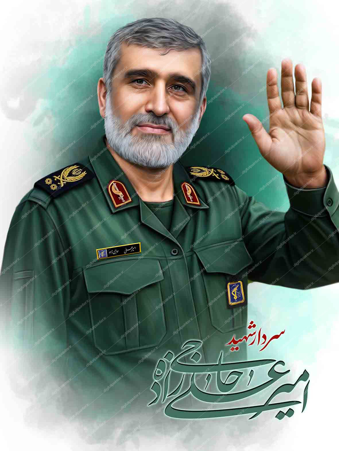نقاشی دیجیتال شهید امیرعلی حاجی زاده