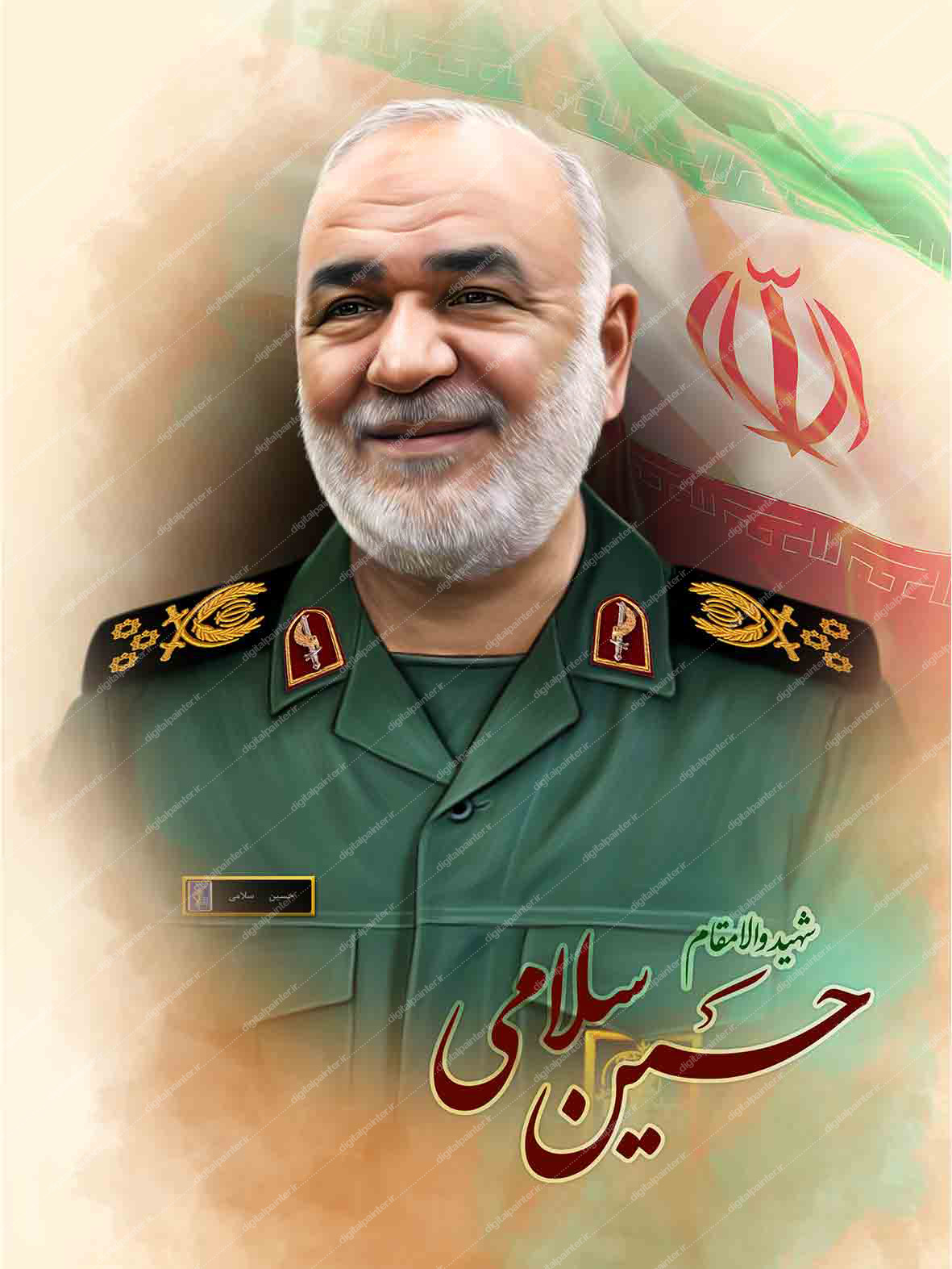 نقاشی دیجیتال شهید حسین سلامی