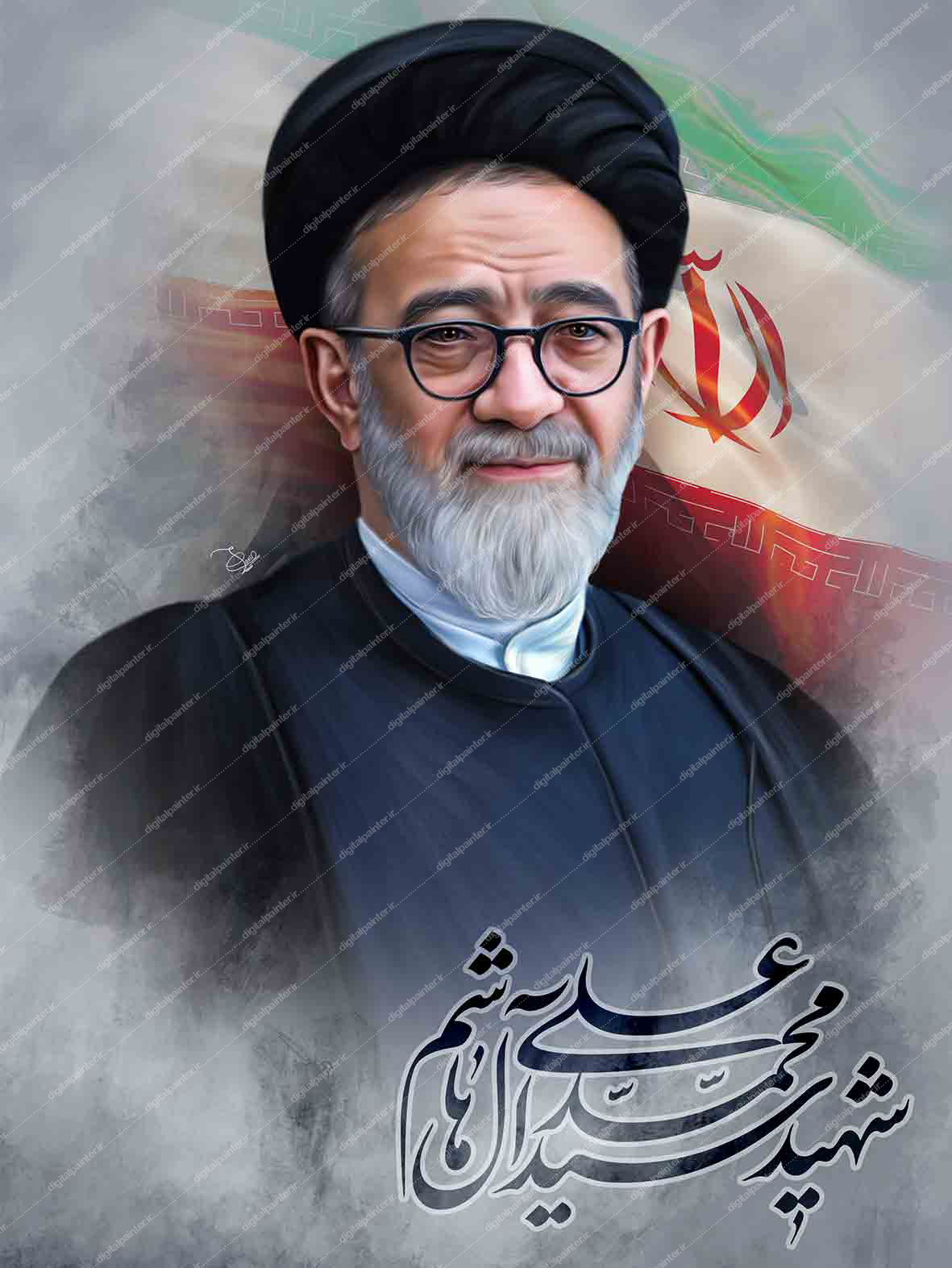 نقاشی دیجیتال شهید محمدعلی ال هاشم