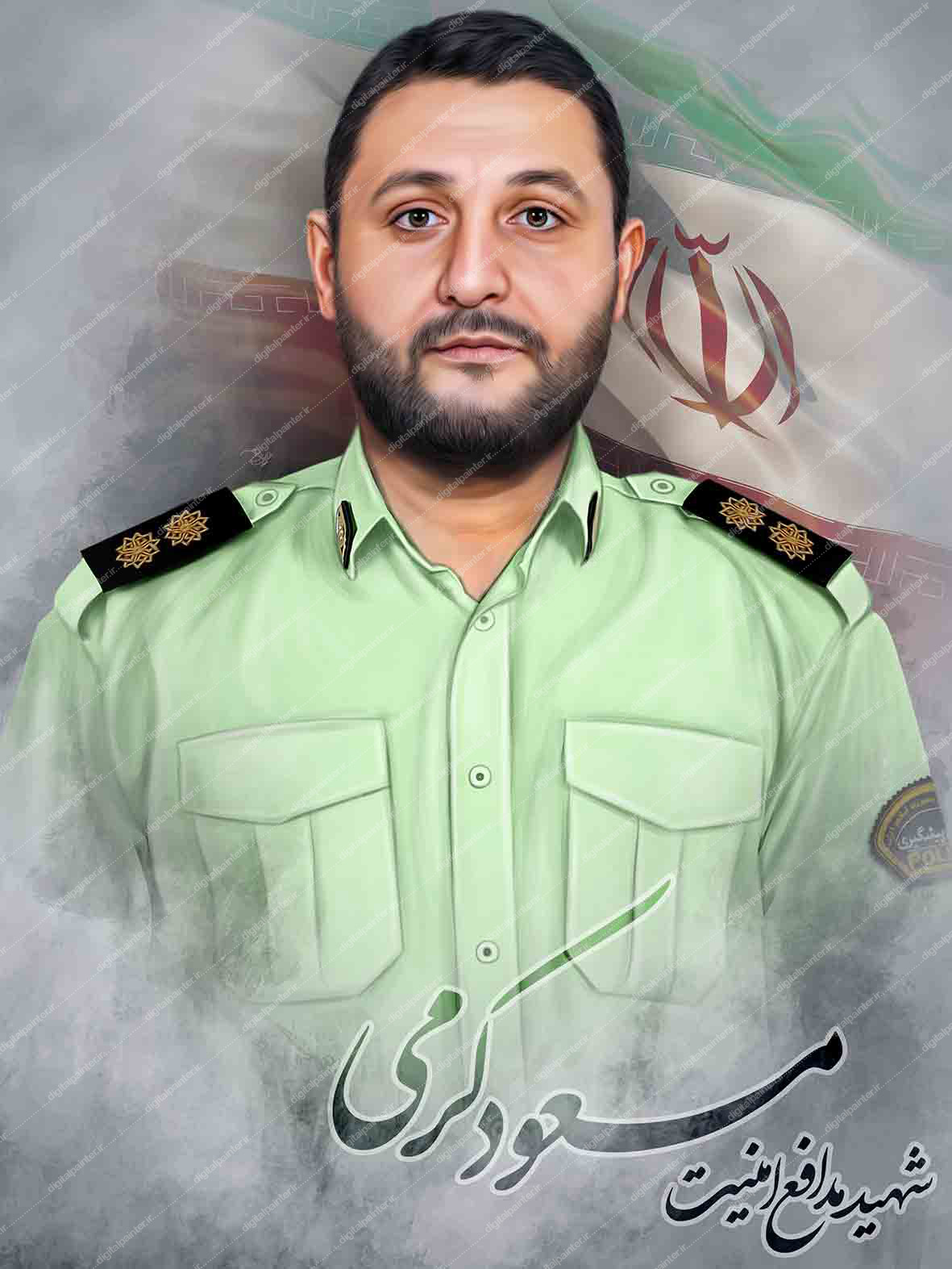 نقاشی دیجیتال شهید مسعود کرمی